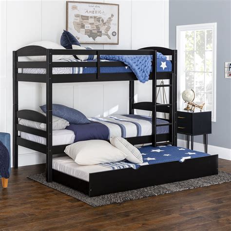 wood bunk beds with trundle